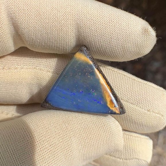 Magical Rainbow Australian Boulder Opal Showpiece Collectible Jewelry Polished - Picture 3 of 6